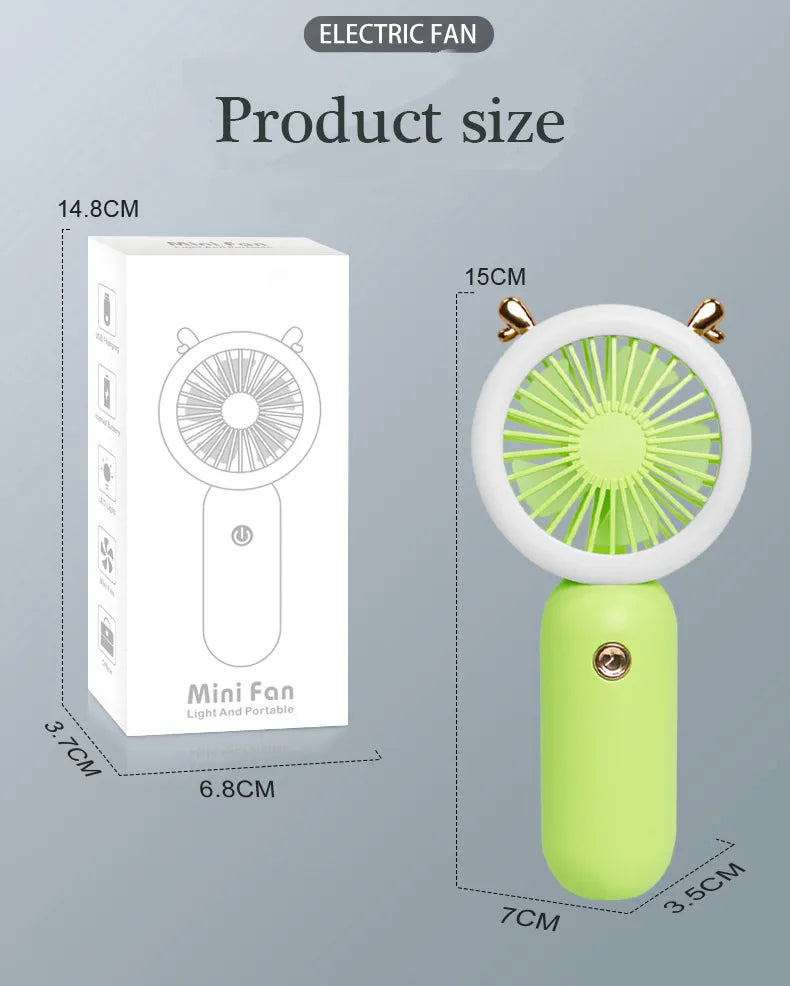 LED Ring Light Mini Fan - Bellaz Kosmetics